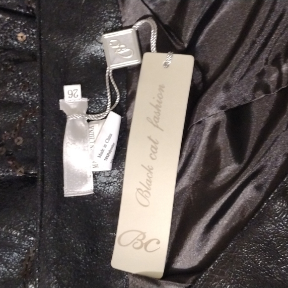 Black BC Black Cat Fashion Skirt Gypsy Mori Country Western NWT 28' Naturecore - Picture 10 of 12